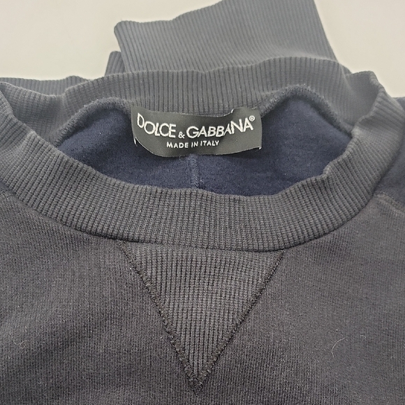 Dolce & Gabbana Other - Men's Dolce & Gabbana Made in Italy Navy Crewneck Two-Tone Sweatshirt Large $500